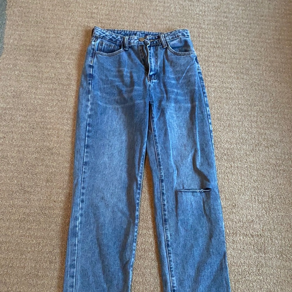 Shein mom blue jeans